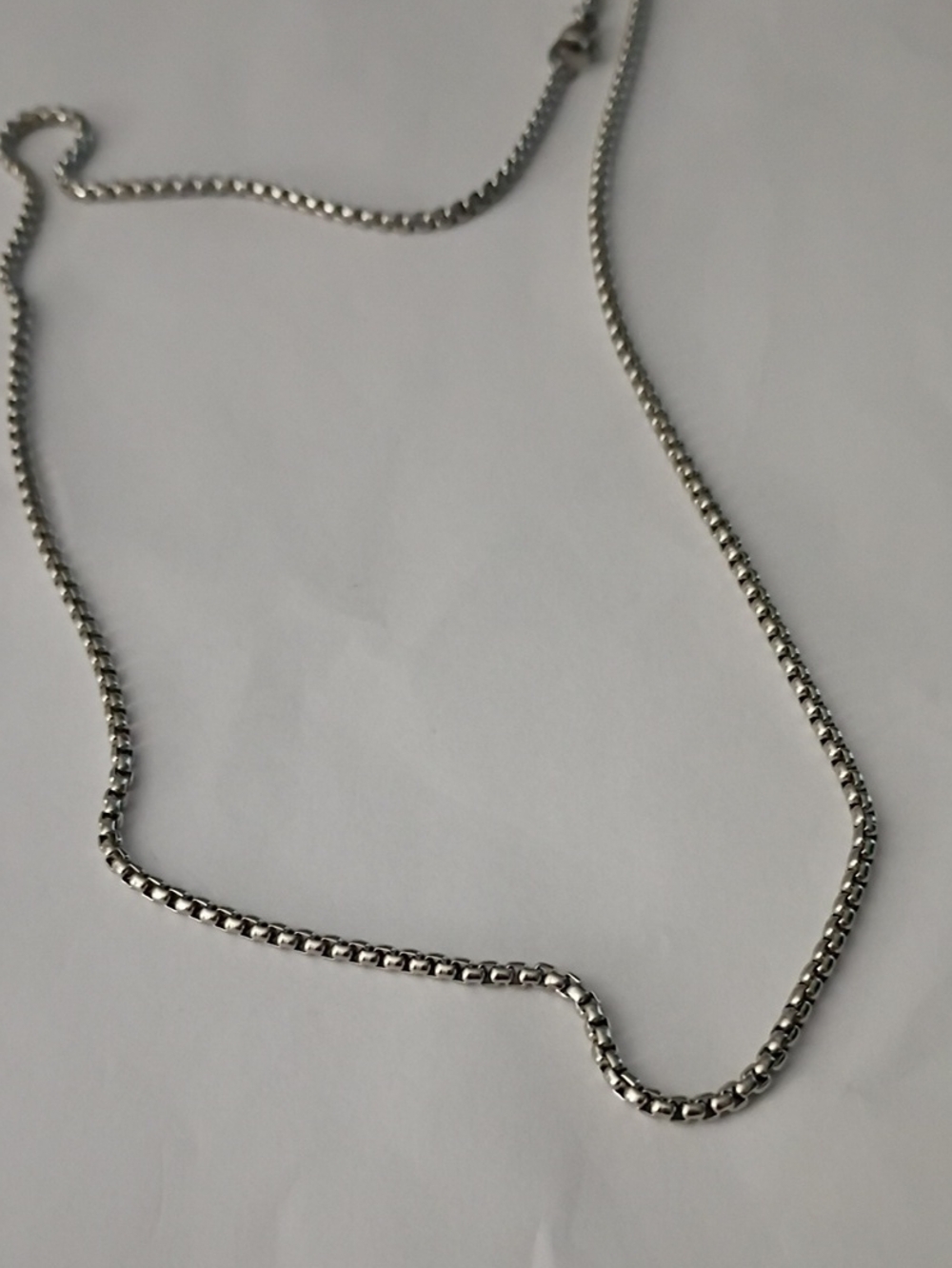 Classic Silver Box Chain Necklace
